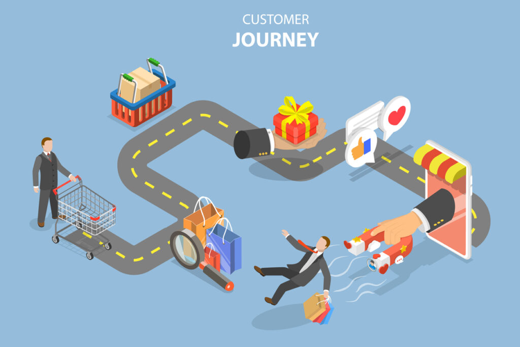 3d Isometric Flat Vector Conceptual Illustration Of Customer Journey